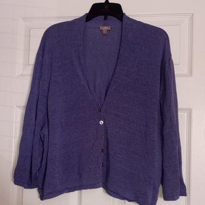 J.Jill Purple Button Down Cardigan Sweater